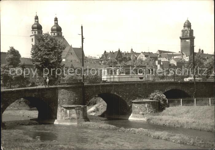 Plauen Vogtland Dr Kuelz Bruecke Kirche