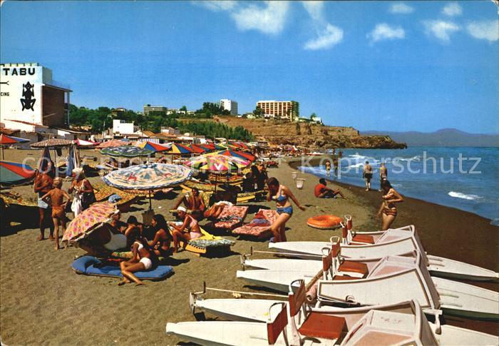 Torremolinos Vista parcail de sus playas Strand