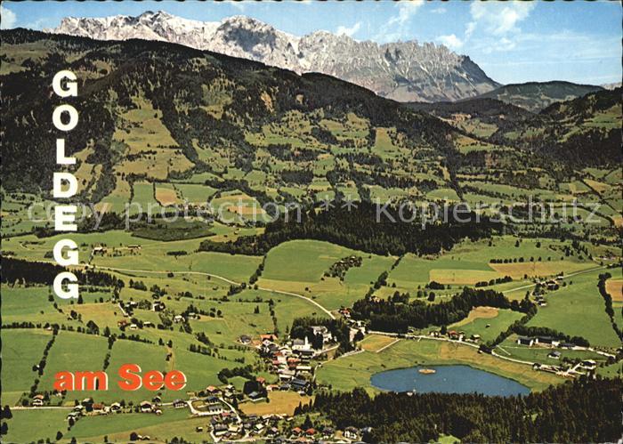 Goldegg Panorama mit Hochkoenig Fliegeraufnahme