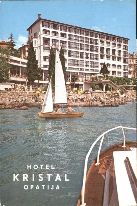 Opatija Abbazia Hotel Kristal Segelboot Badestrand