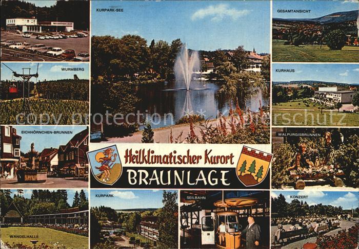 Braunlage Harz Wurmberg Brunnen Wandelhalle Kurpark See Seilbahn Konzert