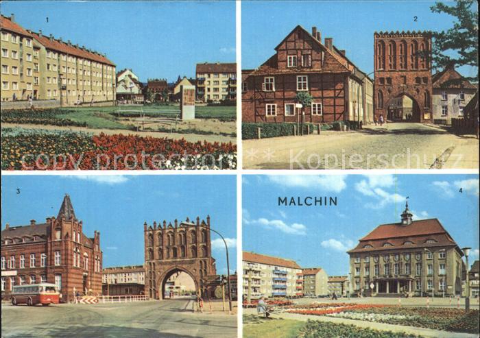 Malchin Demmin Karl Dressel Strasse Steintor Kalensches Tor Rathaus