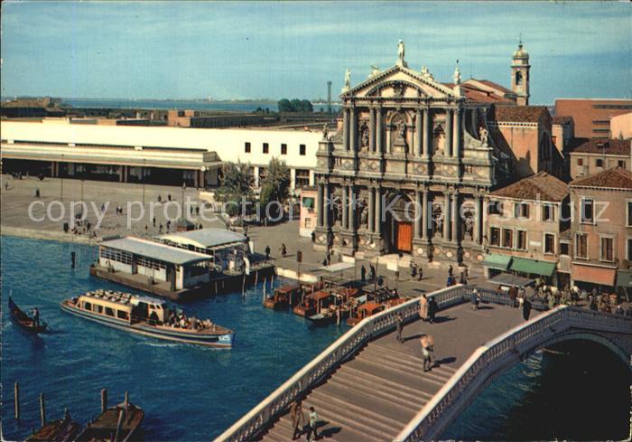 Venezia Venedig Chiesa degli Scalzi e Stazione Ferroviaria Kirche Bahnhof Kanal