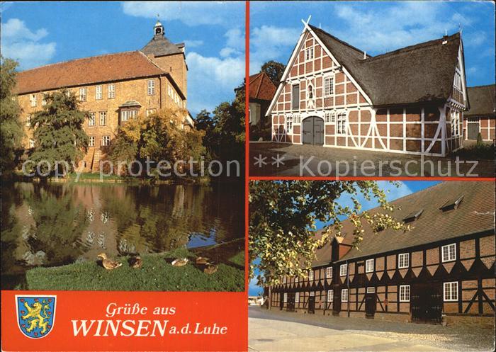 Winsen Luhe Teilansichten Gebaeude Teich Enten