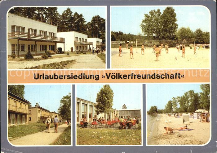 Klink Waren Urlaubersiedlung Voelkerfreundschaft Volleyballplatz Gaststaette Str