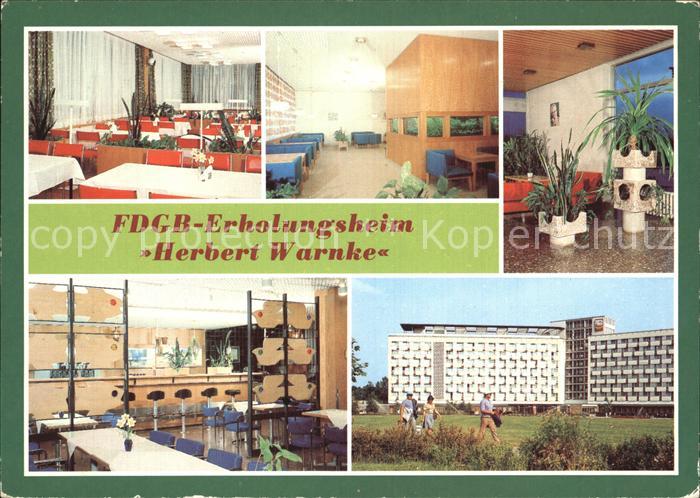 Klink Waren FDGB Erholungsheim Herbert Warnke Grosses Restaurant Klubraum Empfan