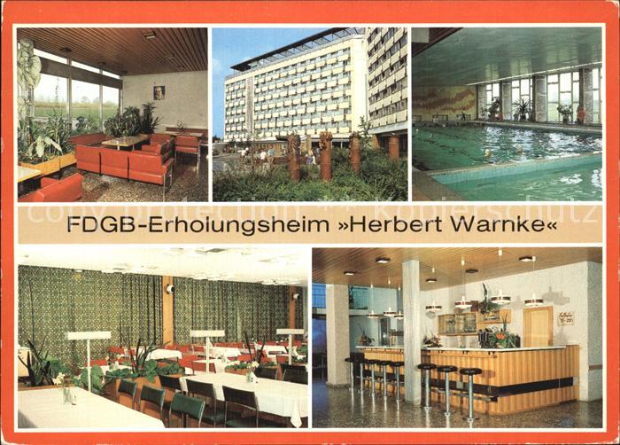 Klink Waren FDGB Erholungsheim Herbert Warnke Empfangshalle Schwimmhalle Hallenb