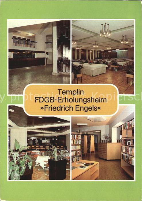 Templin FDGB Erholungsheim Friedrich Engels Empfang Restaurant DachCafe
