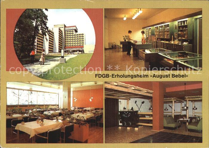 Friedrichroda FDGB Erholungsheim August Bebel Aussenansicht Souvenier Bazar