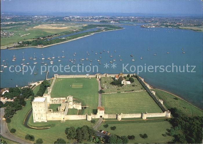 Portchester Fareham Medieval castle Fliegeraufnahme