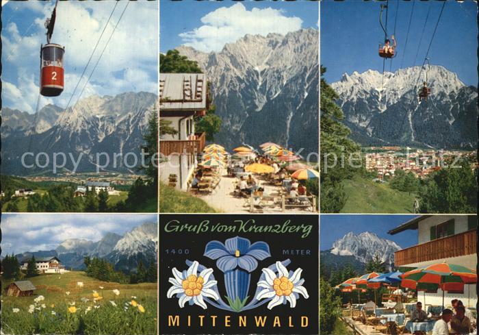 Mittenwald Bayern Kranzberg Gipfelbahn Karwendel Berggasthof Kranzberg St Anton