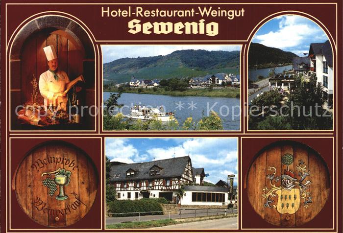 Mueden Mosel Hotel Weingut Sewenig Moselpartie bemalte Faesser