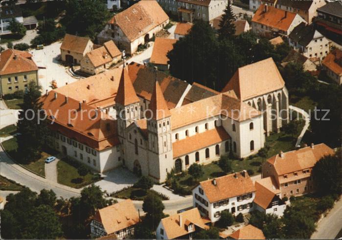 Heidenheim Mittelfranken Muenster ev Kirche ehem Benediktinerabtei Fliegeraufnah