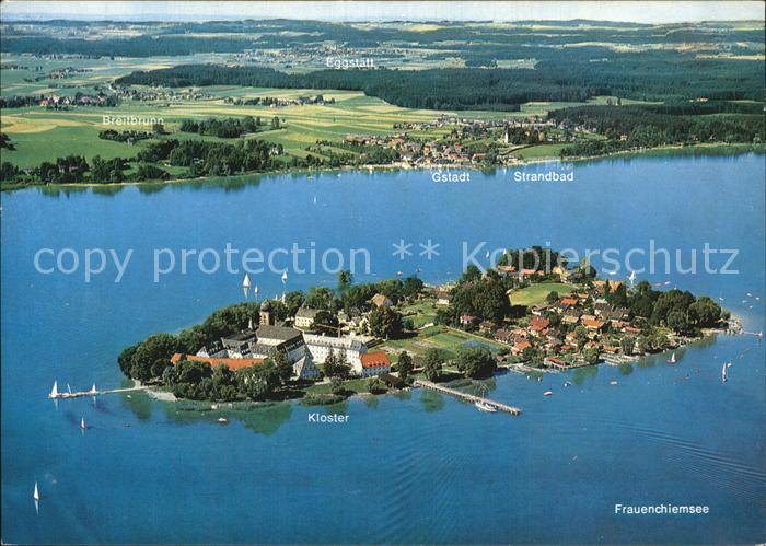 Fraueninsel Chiemsee Kloster Frauenwoerth Fliegeraufnahme
