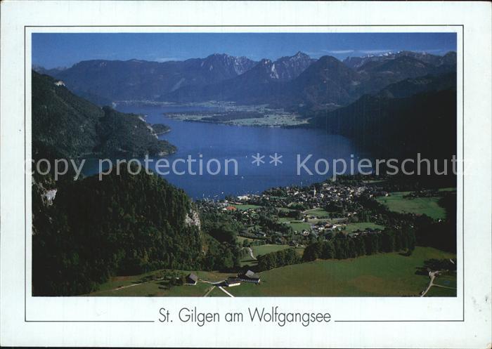 St Gilgen Salzkammergut mit Wolfgangsee Fliegeraufnahme