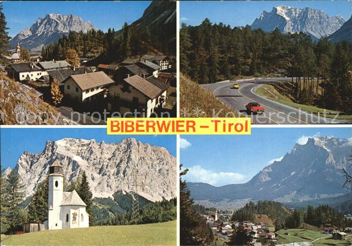 Biberwier Tirol Teilansicht Strasse Kirche Panorama