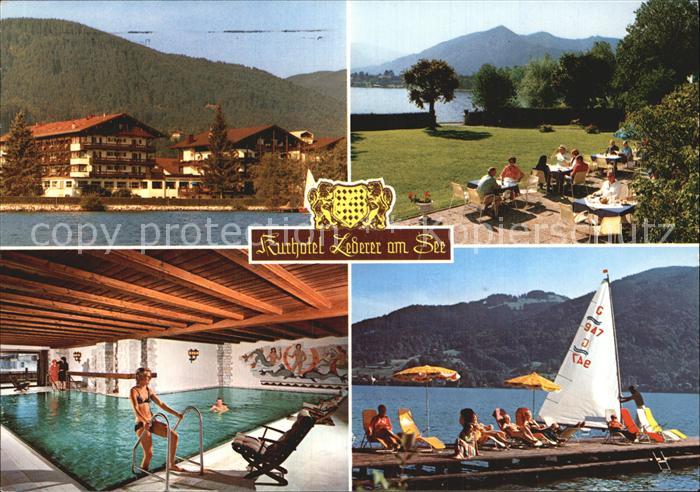 Bad Wiessee Kurhotel Lederer am See Terrasse Hallenbad Bootssteg