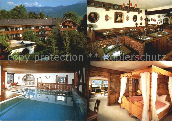 GARMISCH-PARTENKIRCHEN Bayern Reindls Partenkirchner Hof Gastraum Hallenbad Zimm