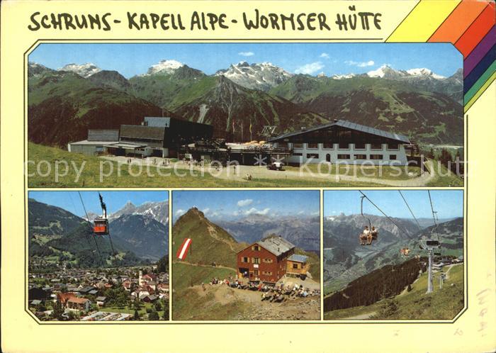 Schruns Vorarlberg Kapellalpe mit Hochjochbahn Bergstation und Wormser Huette