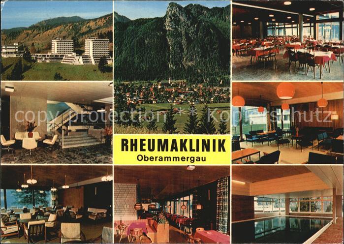 OBERAMMERGAU Bayern Rheumaklinik Halle Gruener Salon Aufenthaltsraum Speisesaal