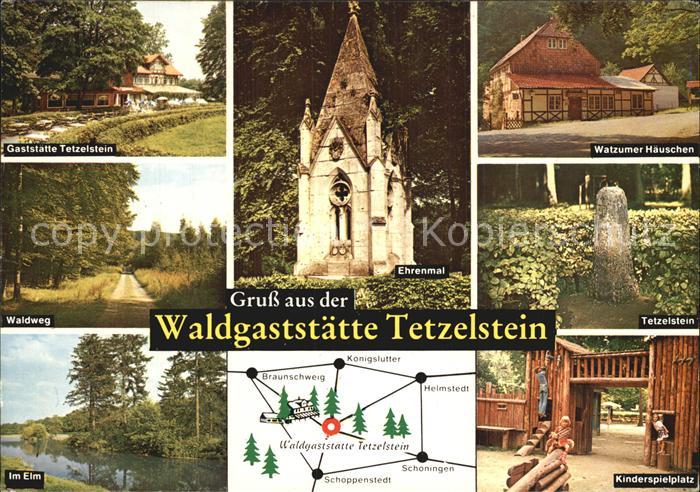 Koenigslutter Elm Waldgaststaetten Tetzelstein Ehrenmal Watzumer Haeuschen Waldw
