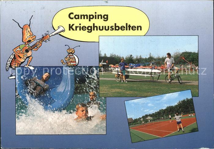Raalte Camping Krieghuusbelten Wasserrutsche Surfer Tennisplatz