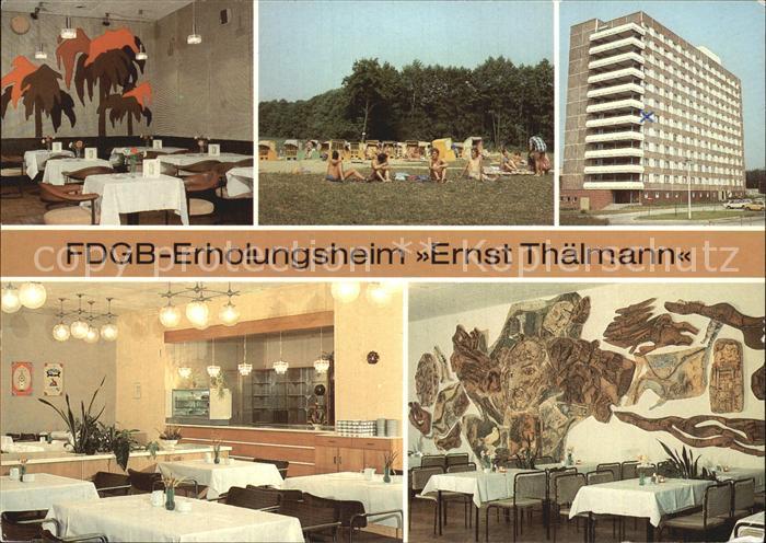 Rheinsberg FDGB Erholungsheim Thaelmann Bar Strand Aussenansicht Cafe Urlauberre