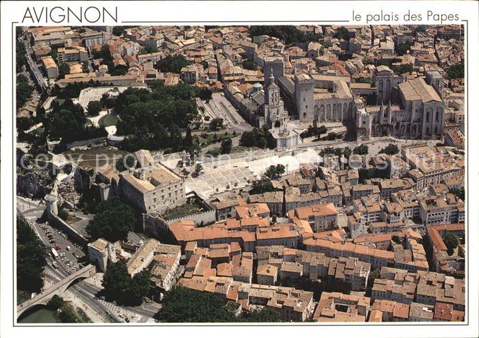 Avignon Vaucluse Le Palais des Papes Fliegeraufnahme