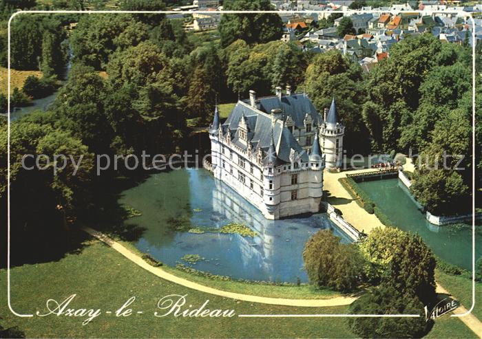 Azay-le-Rideau Le Chateau Vue aerienne