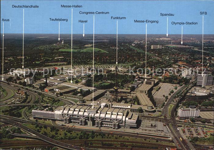 BERLIN  CITY Messehallen Congress Centrum Funkturm Messe Olympia Stadion SFB Fli