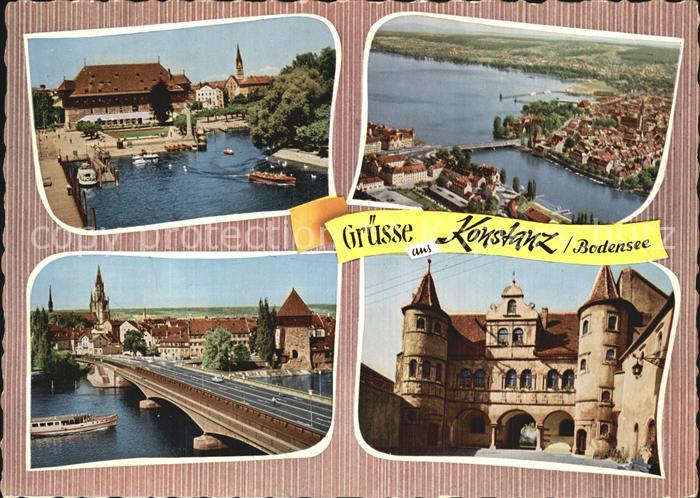 Konstanz Bodensee Konzil Rheinbruecke Altes Rathaus Luftbild