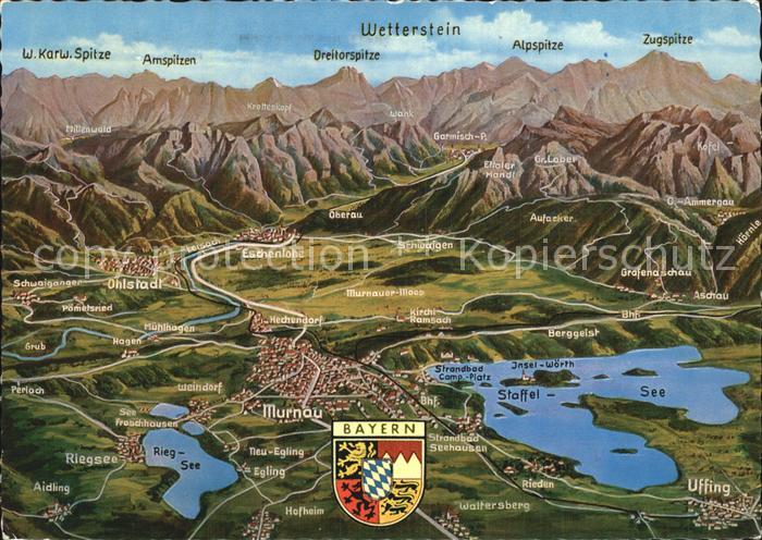 Murnau Staffelsee Panorama Bayerische Alpen