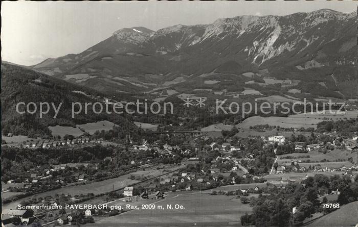 Payerbach gegen Rax Fliegeraufnahme