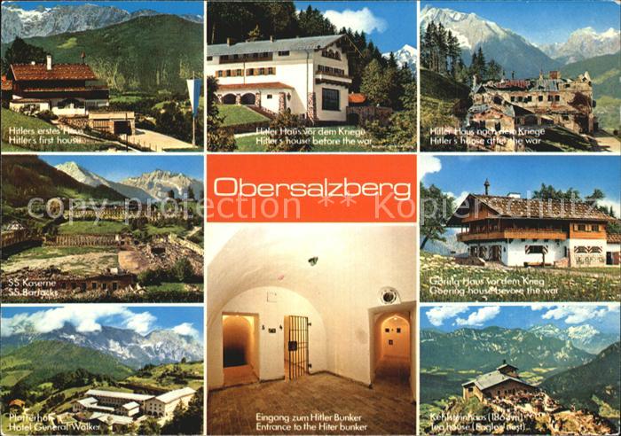 Obersalzberg A.H. Haus vor und nach dem Krieg Bunker