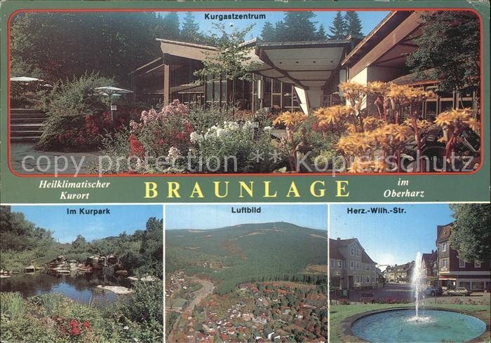 Braunlage Harz Kurgastzentrum Fliegeraufnahme Kurpark Herz.-Wilh.Str.