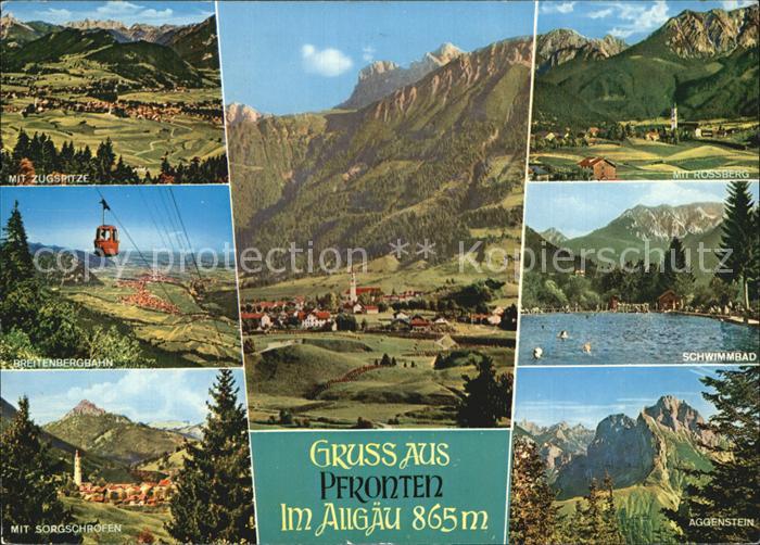 Pfronten Ostallgaeu Bayern Rossberg Aggenstein Sorgschrofen Zugspitze Breitenber