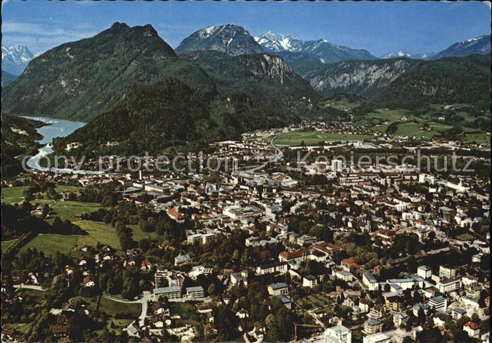Bad Reichenhall Fliegeraufnahme mit Saalachsee und Karstein