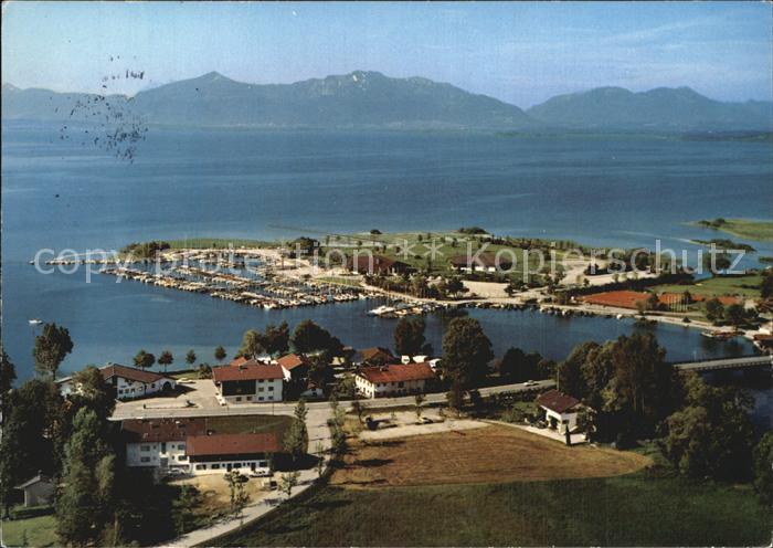 Seebruck Chiemsee Fliegeraufnahme