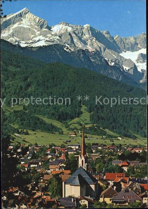 GARMISCH-PARTENKIRCHEN Bayern mit Pfarrkirche
