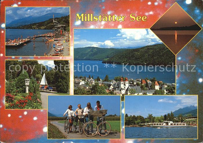Millstatt Kaernten Strand Fliegeraufnahme