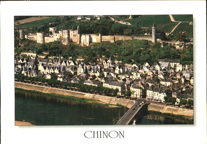 Chinon Indre et Loire Fliegeraufnahme