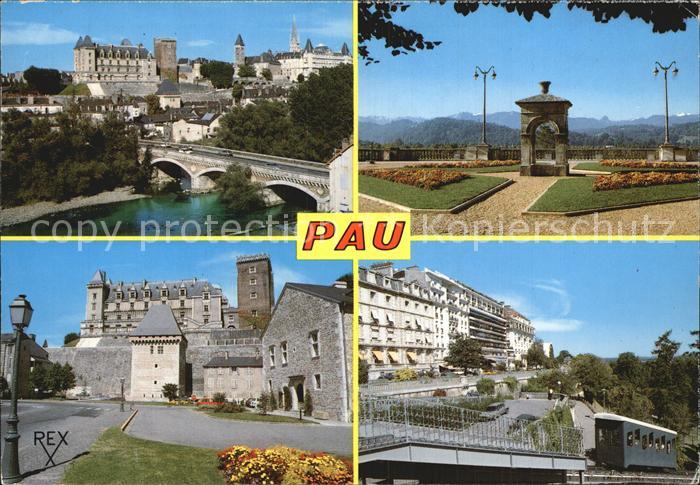 Pau 64 Le Gave et le chateau Henri IV