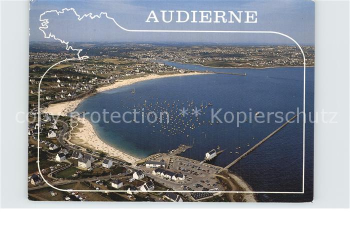 Audierne Fliegeraufnahme mit Hafen