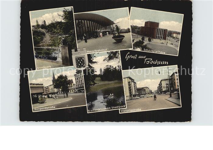 BOCHUM  CITY Hauptbahnhof Schauspielhaus Viktoriastrasse Stadtpark