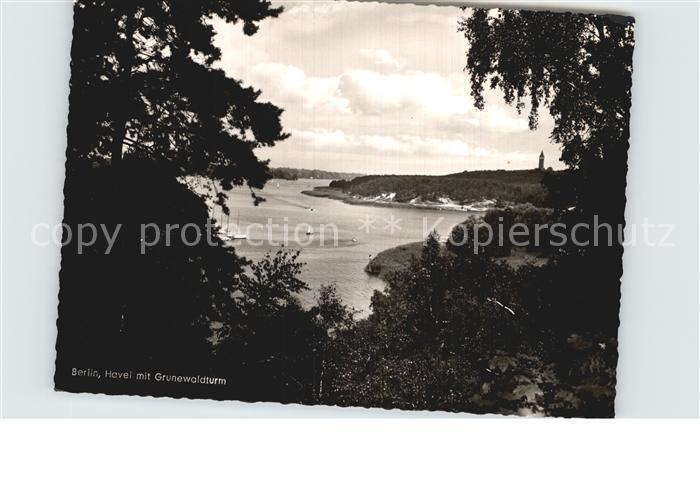 BERLIN  CITY Havel mit Grunewaldturm