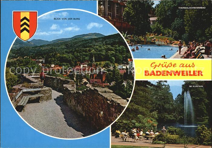 BADENWEILER BW Burgblick Thermalschwimmbad Kurpark Fontaene