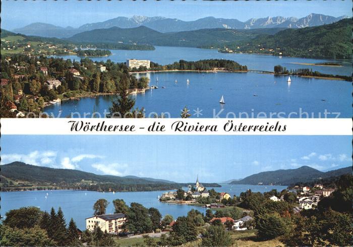 Poertschach Woerthersee mit Maria Woerth Fliegeraufnahme