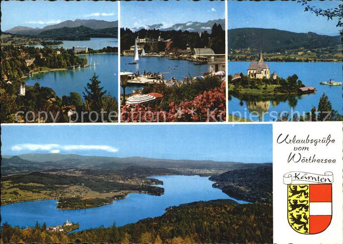 Woerthersee Teilansichten Fliegeraufnahme