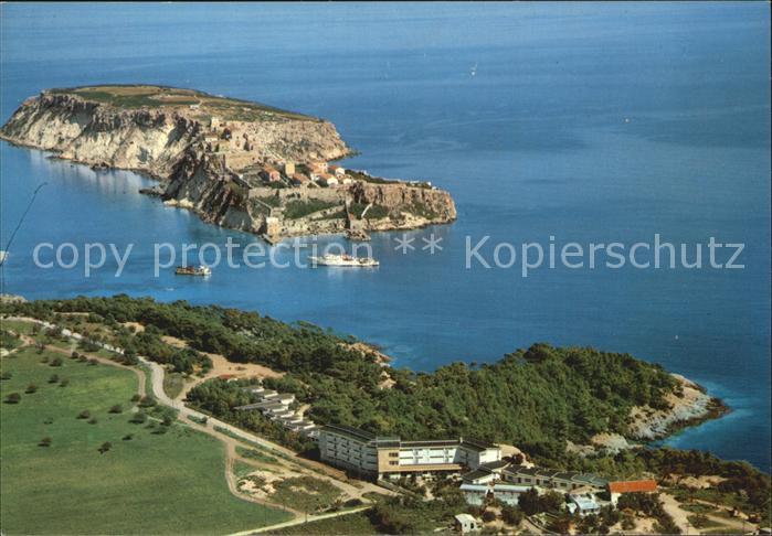 Isole Tremiti Hotel Eden e Isola S Nicola Fliegeraufnahme