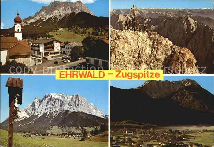 Ehrwald Tirol Zugspitze Kirche Gipfelkreuz Wegekreuz Panorama